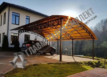 Навес автомобильный 4х5 м фото Навес автомобильный 4х5 м