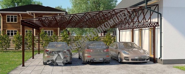 Навес для автомобиля односкатный 4х6 м фото Навес для автомобиля односкатный 4х6 м