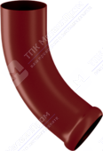 Колено трубы Аквасистем 90 сливное RR28 темно-красный