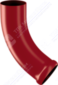 Колено трубы Аквасистем 90 сливное RR29 красный