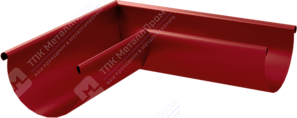 Угол желоба Аквасистем 125 наружный RR29 красный