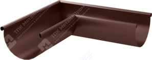 Угол желоба Аквасистем 125 наружный RAL8017 шоколад