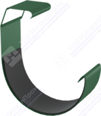 Соединитель желоба Аквасистем 150 RAL6005 зеленый мох