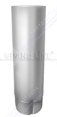 Труба водосточная GrandLine 90 1м металл RAL9003 сигнально-белый