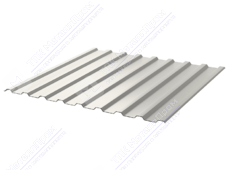 Профнастил полимер С20 0,45 1110/1150 ПЭ RAL9002 серо-белый