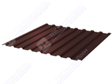 Профнастил полимер С20 0,45 1110/1150 ПЭ RAL3009 красный оксид