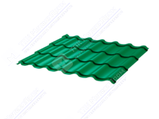 Металлочерепица МЧ2 Монтеррей Макси 0,4 ПЭ RAL6029 зеленая мята