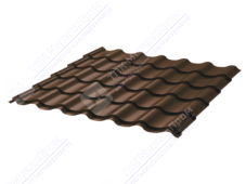 Металлочерепица МЧ2 Монтеррей Ретро 0,5 ПЭ RAL8017 шоколад