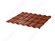 Металлочерепица МЧ2 Монтеррей 0,45 ПЭ RAL8004 коричневая медь