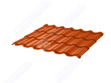 Металлочерепица МЧ2 СуперМонтеррей 0,4 ПЭ RAL2004 оранжевый