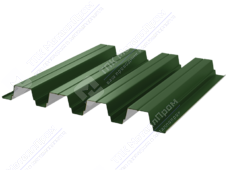 Профнастил полимер Н75 0,7 750/800 ПЭ RAL6002 зеленый лист