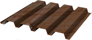 Профнастил полимер Н60 0,45 845/902 ДПП G6W110P темное дерево