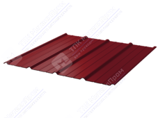 Профнастил полимер С18 0,45 1150/1190 ПЭ RAL3003 рубин