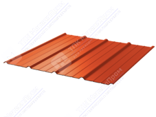 Профнастил полимер С18 0,45 1150/1190 ПЭ RAL2004 оранжевый