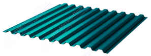 Профнастил полимер С21 0,45 1000/1051 ПЭ RAL5021 морская волна