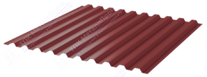 Профнастил полимер С21 0,45 ТУ 1000/1051 ПЭ RAL3011 коричнево-красный