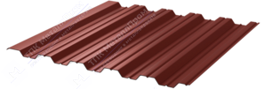 Профнастил полимер НС35 0,45 ТУ 1000/1060 ПЭ RAL3009 красный оксид