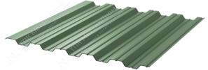 Профнастил полимер НС35 0,45 1000/1060 ПЭ RAL6021 бледно-зеленый