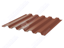 Профнастил полимер С44 0,45 1000/1047 ПЭ RAL8004 коричневая медь