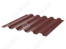 Профнастил полимер С44 0,45 ТУ 1000/1047 ПЭ RAL3009 красный оксид