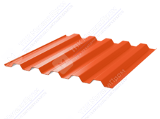 Профнастил полимер С44 0,7 1000/1047 ПЭ RAL2004 оранжевый