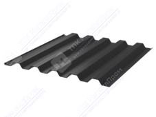 Профнастил полимер С44 0,7 1000/1047 ПЭ RAL9005 черный янтарь