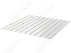 Профнастил полимер С10 0,45 1130/1155 ПЭ RAL9003 сигнально-белый