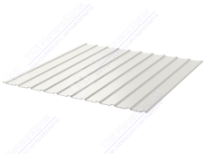 Профнастил полимер С10 0,45 1130/1155 обратная прокатка ПЭ RAL9016 белый транспортный