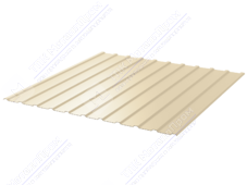 Профнастил полимер С10 0,45 1130/1155 обратная прокатка ПЭ RAL1015 светлая слон кость