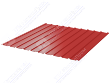 Профнастил полимер С10 0,5 1130/1155 ПЭ RAL3020 красный насыщенный
