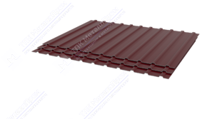 Профнастил полимер С10 0,7 1130/1155 ПЭ RAL3011 коричнево-красный