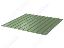 Профнастил полимер С10 0,7 1130/1155 ПЭ RAL6021 бледно-зеленый