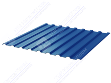 Профнастил полимер СП20 0,45 ТУ 1,15м 2м ПЭ RAL5005 сигнально-синий