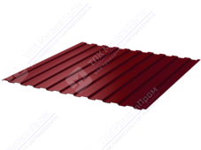 Профнастил полимер С8 0,7 1150/1200 ПЭ RAL3005 красное вино