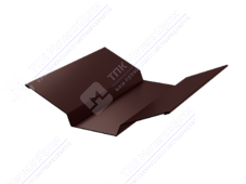 Планка ендовы верхняя 86 80 0,45 3м стандарт ПЭ RAL8017 шоколад К-508