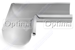 Угол желоба GrandLine Optima 125 внутренний RAL9003 сигнально-белый