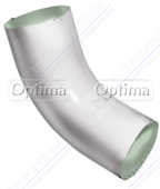 Колено трубы GrandLine Optima 90 RAL9003 сигнально-белый