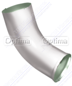 Колено трубы GrandLine Optima 90 сливное RAL9003 сигнально-белый