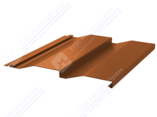 Сайдинг кораб доска 228/255 0,45 ПЭ RAL2004 оранжевый