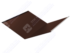 Планка ендовы нижняя 298 298 0,5 2м стандарт Стальной бархат RAL8017 шоколад К-510