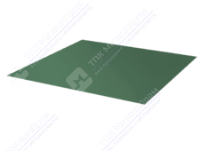 Лист с полимерным покрытием 0,45 мм ПЭ в пленке RAL6000 патиново-зеленый