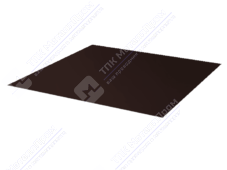 Лист с полимерным покрытием 0,45 мм ПЭ в пленке RAL8019 темный шоколад