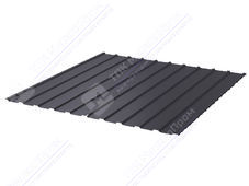 Профнастил полимер С10 0,45 1130/1155 обратная прокатка ПЭ RAL7024 серый графит