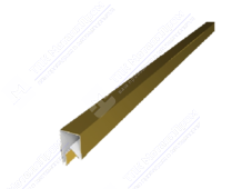 Планка П-образная 10 10 20 0,45 2м ПЭ RAL1018 цинково-желтый К-518