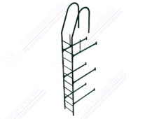 Лестница BORGE 3м фасадная RAL6005 зеленый мох
