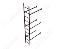 Лестница нижняя BORGE 3м фасадная комплект RAL8017 шоколад