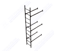 Лестница нижняя BORGE 3м фасадная комплект RR32 темно-коричневый
