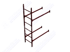 Лестница нижняя BORGE 1,8м фасадная комплект RAL3005 красное вино