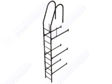 Лестница верхняя BORGE 3м фасадная комплект RR32 темно-коричневый