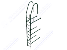 Лестница верхняя BORGE 3м фасадная комплект RAL6005 зеленый мох